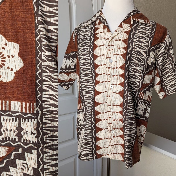 Coconut Cloth Brown Tapa Shirt by Tapa Designs Hawaii