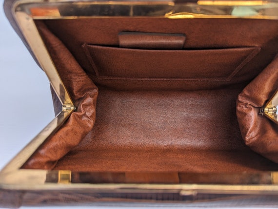SALE *** Vintage Brown Lizard Handbag Purse - image 6