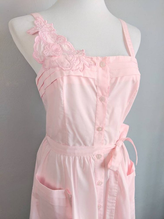 CLEARANCE *** Deadstock Pink Vintage Sundress wit… - image 5