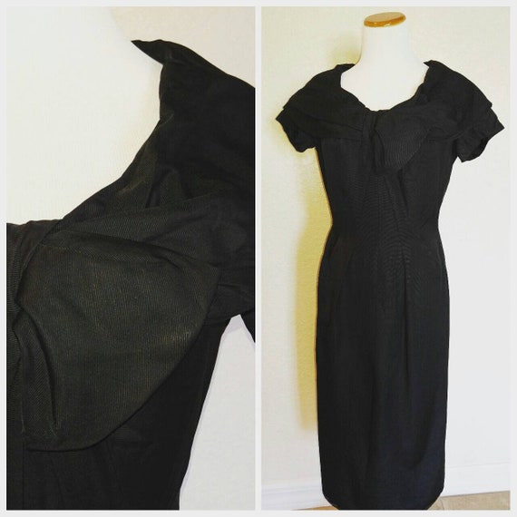 Clearance *** Gorgeous Black Vintage Dress with Ov