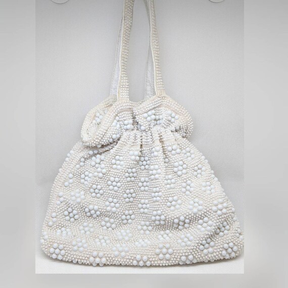Clearance *** Vintage White Candy Dot Handbag