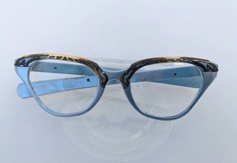 SALE Gorgeous Tura Blue Grey Aluminum Eyeglasses image 9