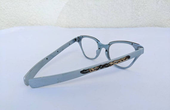 SALE *** Gorgeous Tura Blue Grey Aluminum Eyeglas… - image 3