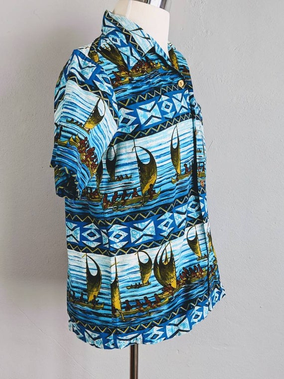 SALE *** Vintage Pacific Isle Hawaiian Tiki Shirt - image 4