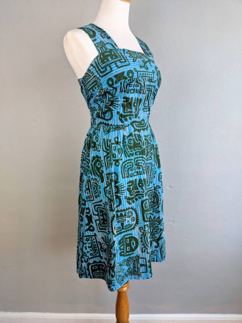 Fab Novelty Tiki Print Sundress with Bolero