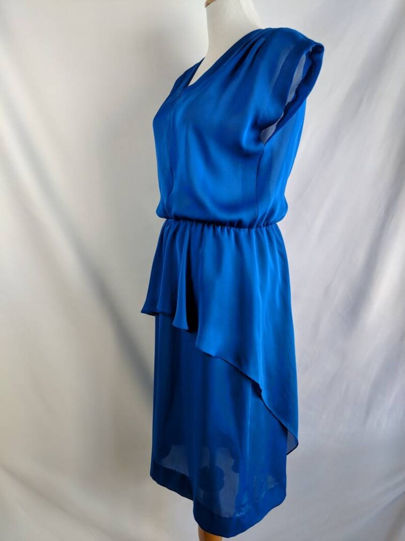Beautiful Vintage Blue Peplum Dress