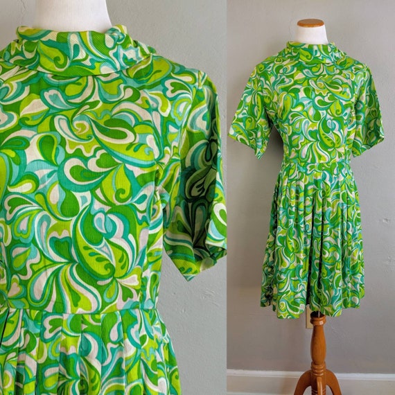 Psychedelic Swirl Vintage Cotton Daydress
