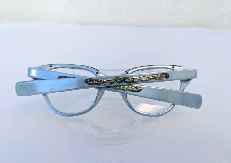 SALE Gorgeous Tura Blue Grey Aluminum Eyeglasses image 7