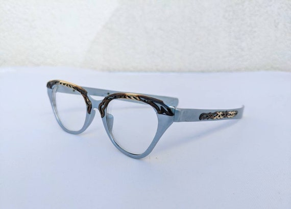 SALE *** Gorgeous Tura Blue Grey Aluminum Eyeglas… - image 5