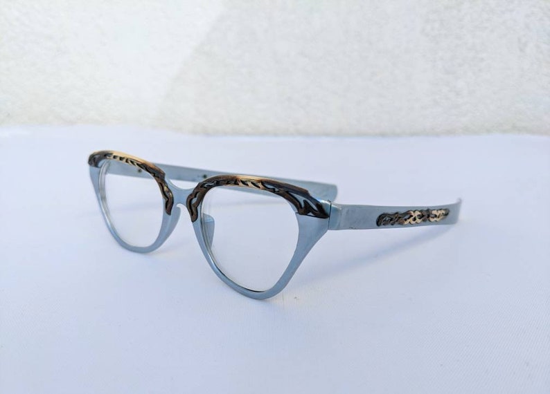 SALE Gorgeous Tura Blue Grey Aluminum Eyeglasses image 5