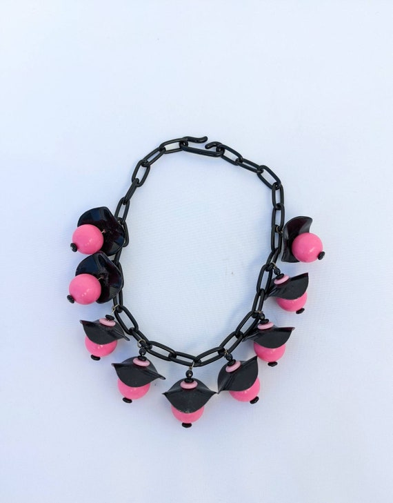 SALE *** Incredible Pink and Black Celluloid 40s … - image 5