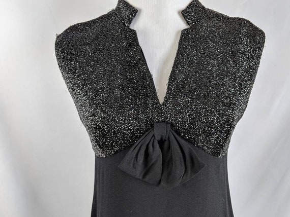 SALE *** Flirty Black Vintage Lurex Cocktail Dres… - image 8