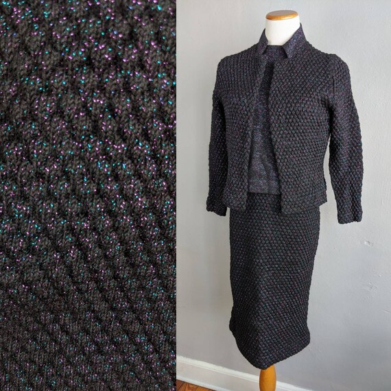Vintage 3 piece Lurex Knit Set