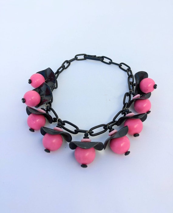 SALE *** Incredible Pink and Black Celluloid 40s … - image 2