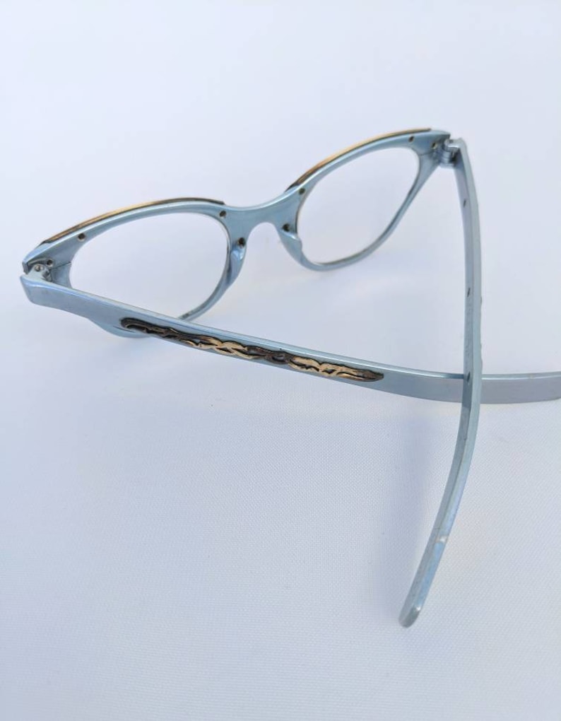 SALE Gorgeous Tura Blue Grey Aluminum Eyeglasses image 2