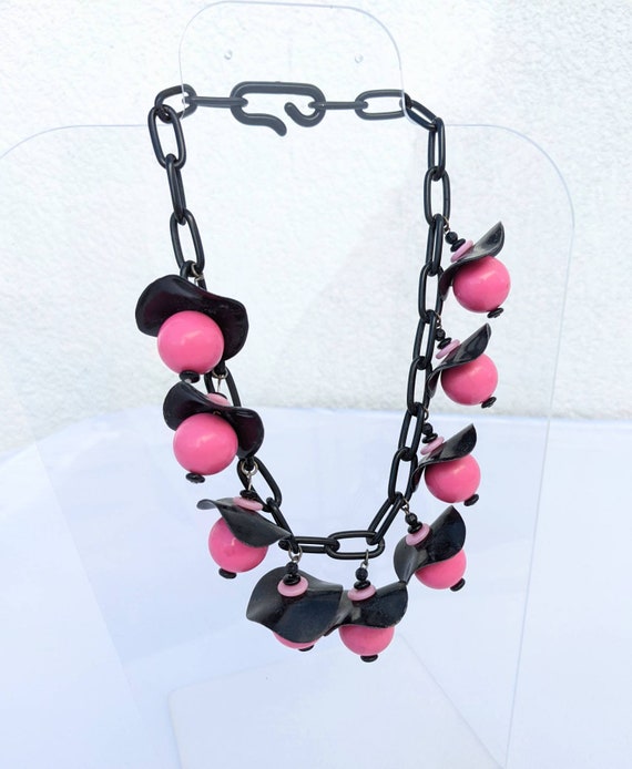 SALE *** Incredible Pink and Black Celluloid 40s … - image 4