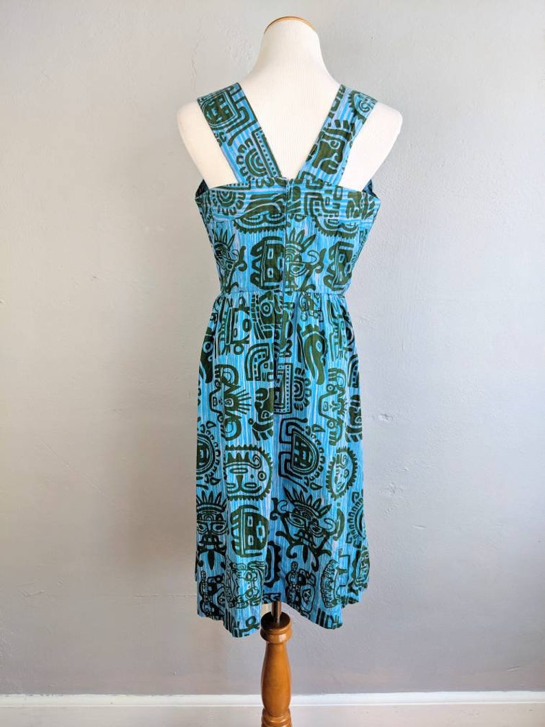 Fab Novelty Tiki Print Sundress with Bolero