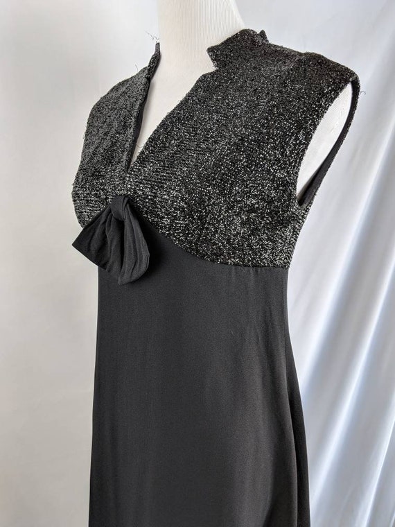 SALE *** Flirty Black Vintage Lurex Cocktail Dres… - image 7