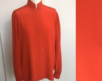 Hohe Kragen Bluse Etsy