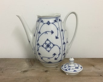 German Coffee Pot, Winterling Bavaria Indian Blue Pattern, Country Cottage Decor, Traditional Blue and White