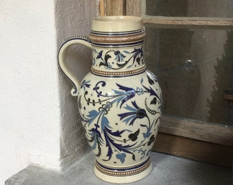 Krug Vase Steinzeug Handarbeit Landhaus Bauernhaus Dekor Geschenk für Floristen