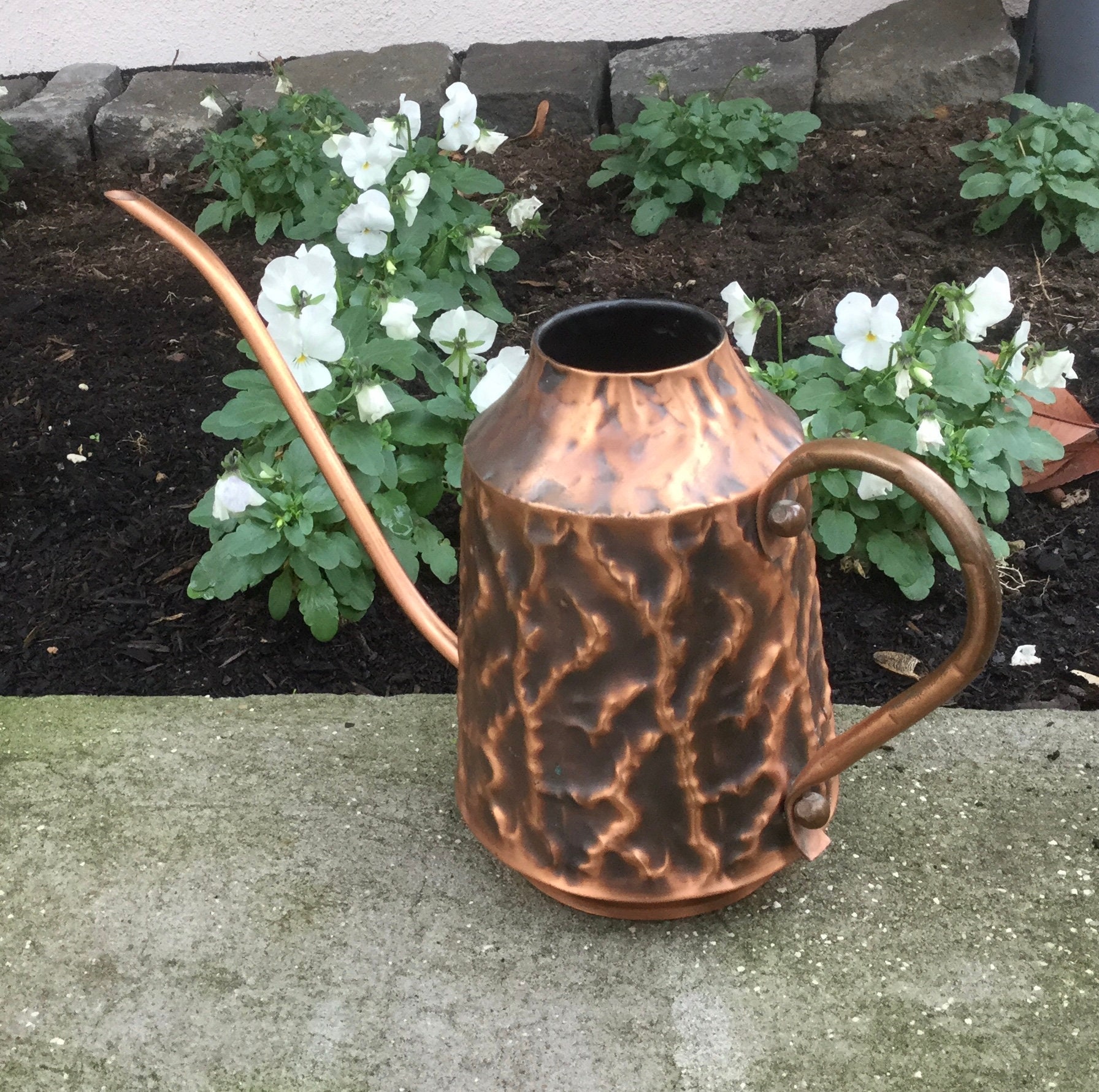 Copper Watering Can Mid Century Long Spout Urban Jungle Etsy