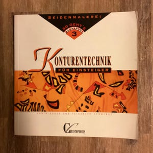 Vintage Folk Art Book, German Silk Painting Instructions, Hobby DIY