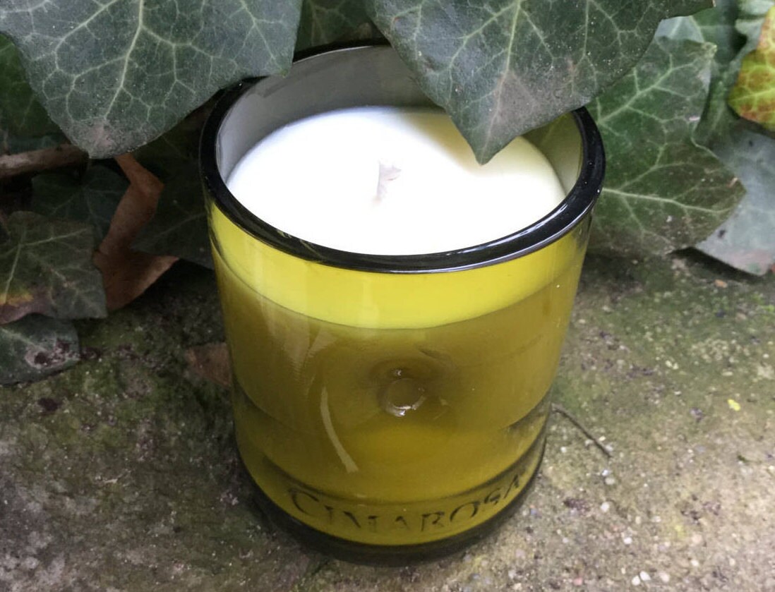 Bougie Ecosoy, Cire Botanique Coulée à La Main, Récipient en Verre Réutilisé