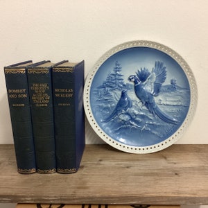 Hutschenreuther Collectors Pheasant Plate Blue White Limited Edition Bird Lover Gift