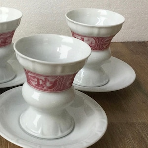 2 tazas de café Rudesheim con platillos fabricados en Alemania. imagen 3