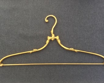 Antique Brass Coat Hanger, Bridal Gown Wedding Photo Shoot Prop