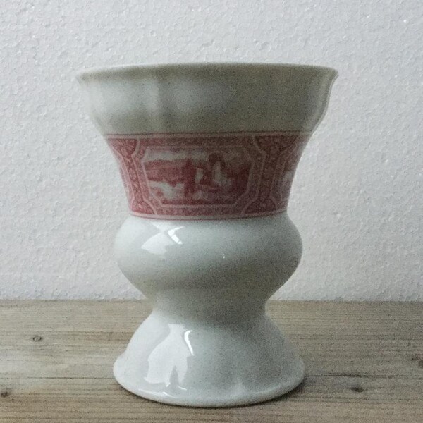 Original Rüdesheimer Coffee Tall Goblet Asbach Uralt Red and White, German Speciality Coffee