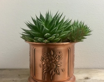 Jardinera de cobre para jardín de interior, regalo para amantes de las plantas