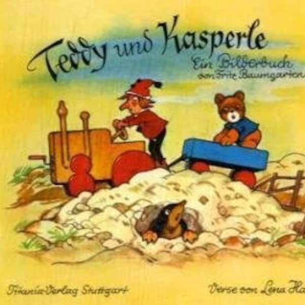 Vintage Kinderbuch Teddy und Kasperle von Fritz Baumgarten