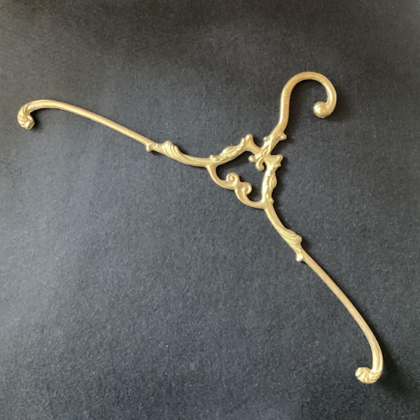 Clothes Hanger Vintage Brass: Ornate Wedding Dress Hanger, Photo Prop