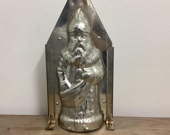 チョコレート型 サンタクロース ヴィンテージ ドイツ ビショップ ファーザー クリスマス ベーキング缶