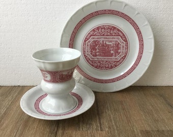 Rüdesheim Trio, TALL Cup Saucer & Plate, Genuine Vintage Heinrich Villeroy Boch