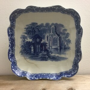 Blue and White Bowl, George Jones & Co. Abbey Ware, Timeworn 1930s