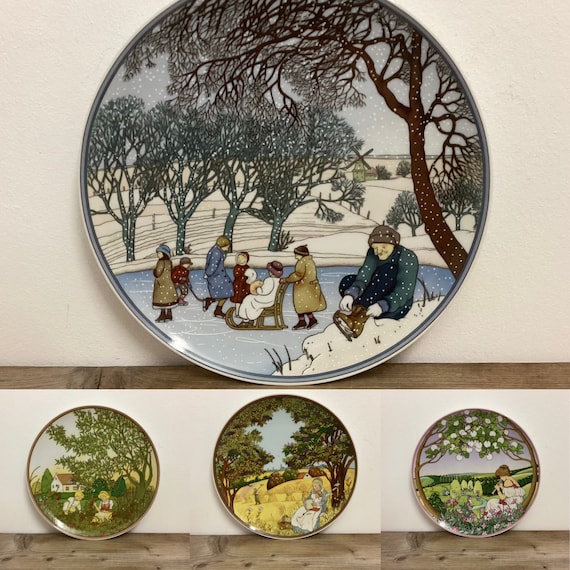 Villeroy and Boch Plates Four Seasons Complete Set Perfect 