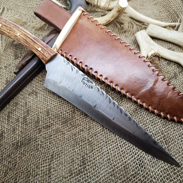 gaucho knife forged custom western bowie chef frontier civil war cowboy handmade rustic hunter edc texas montain man combat bushcraft