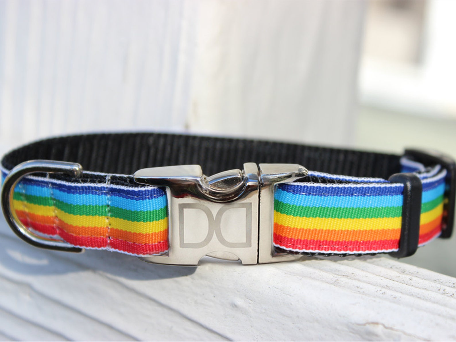 Rainbow Dog Collars and Leashes Etsy