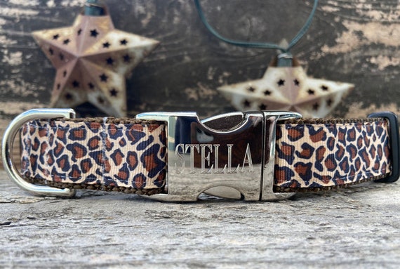 leopard dog collars and leashes
