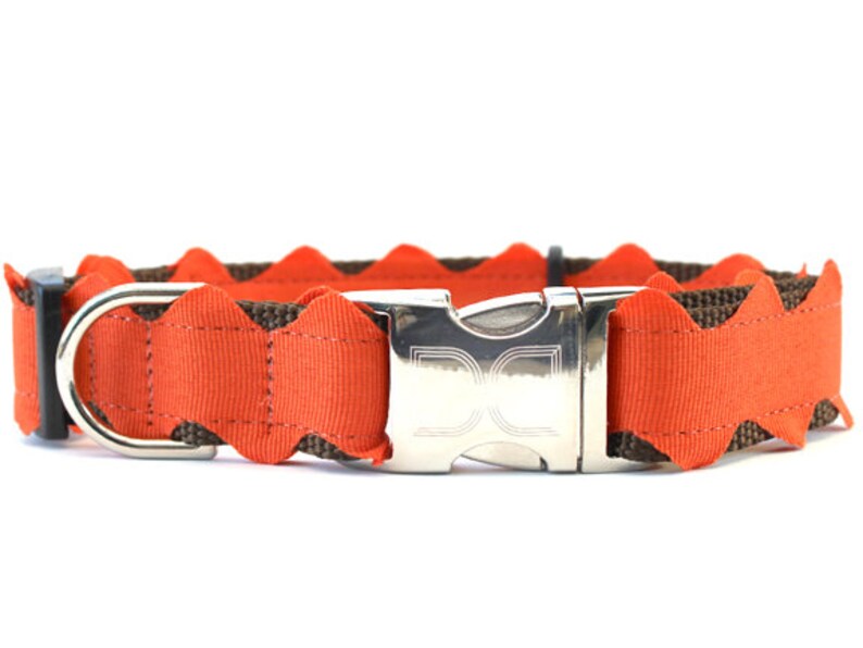 Brickabark Orange Dog Collars and Leashes Etsy