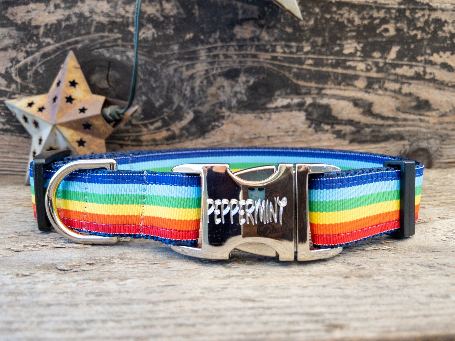 Rainbow Dog Collars and Leashes Etsy