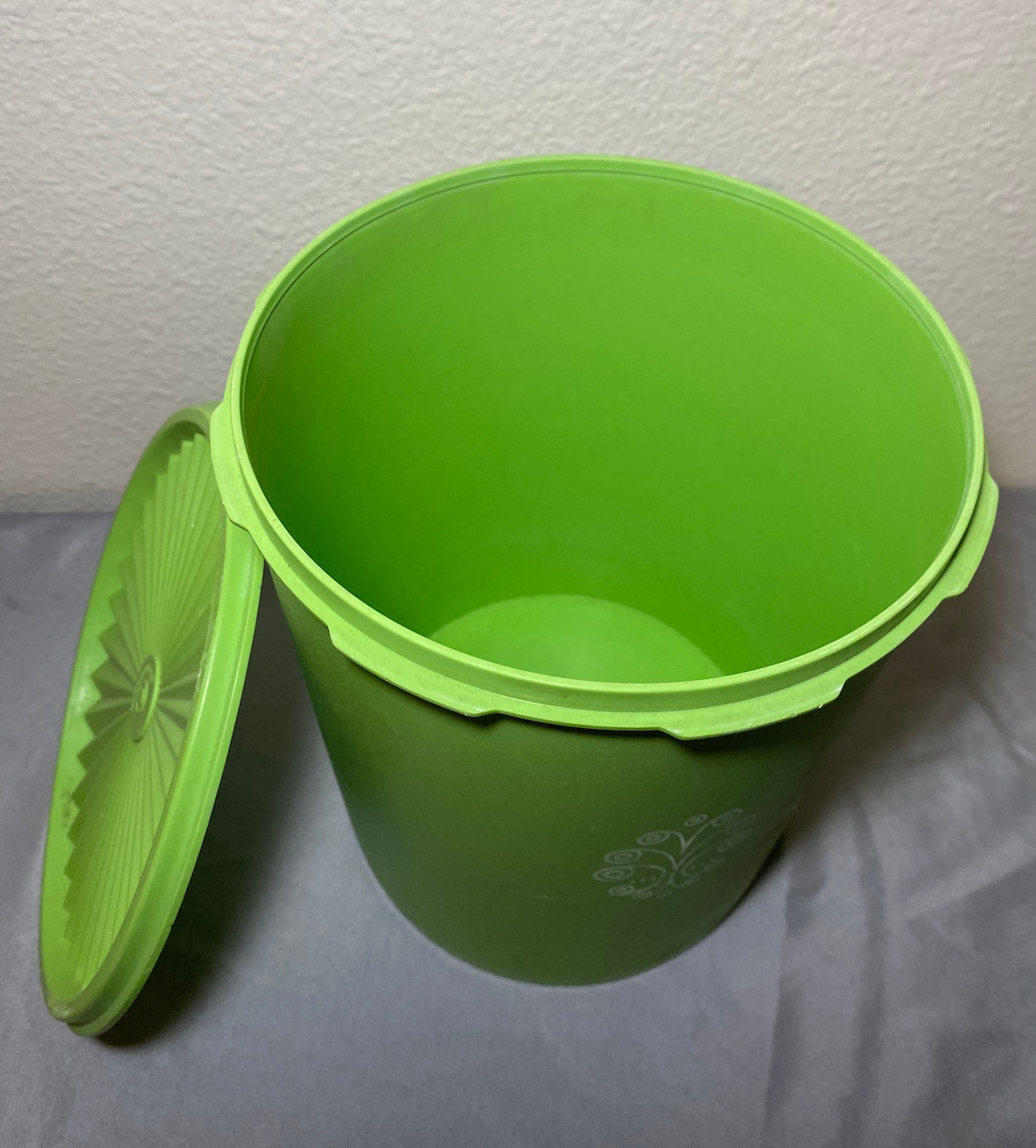 Vintage Tupperware Apple Green Servalier Round Canisters with Etsy