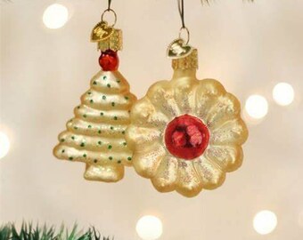 Spritz Cookies, Set of 2 Cookies, Old World Christmas Ornament