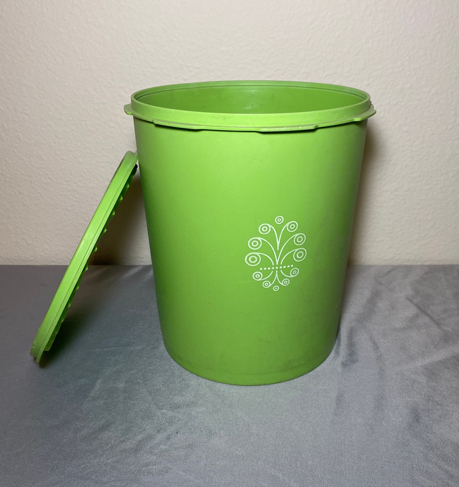 Vintage Tupperware Apple Green Servalier Round Canisters with Etsy