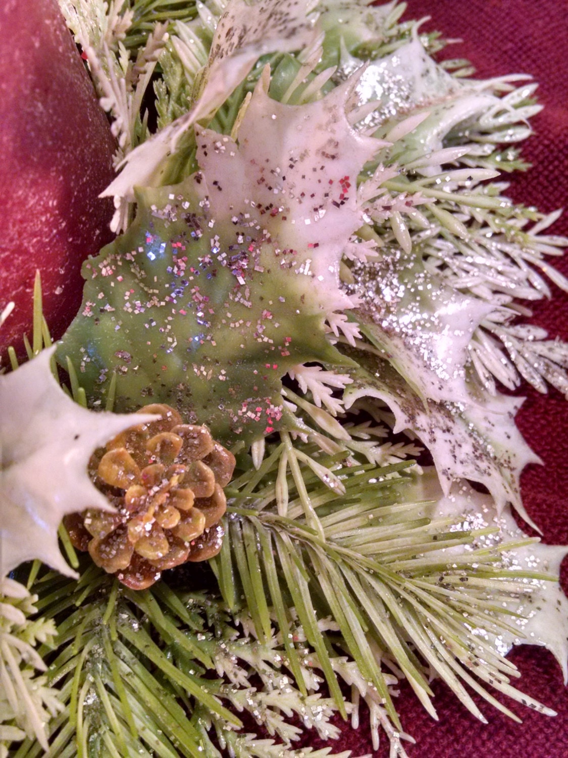 Candle Ring Christmas Candle Ring Vintage Christmas Candle Etsy