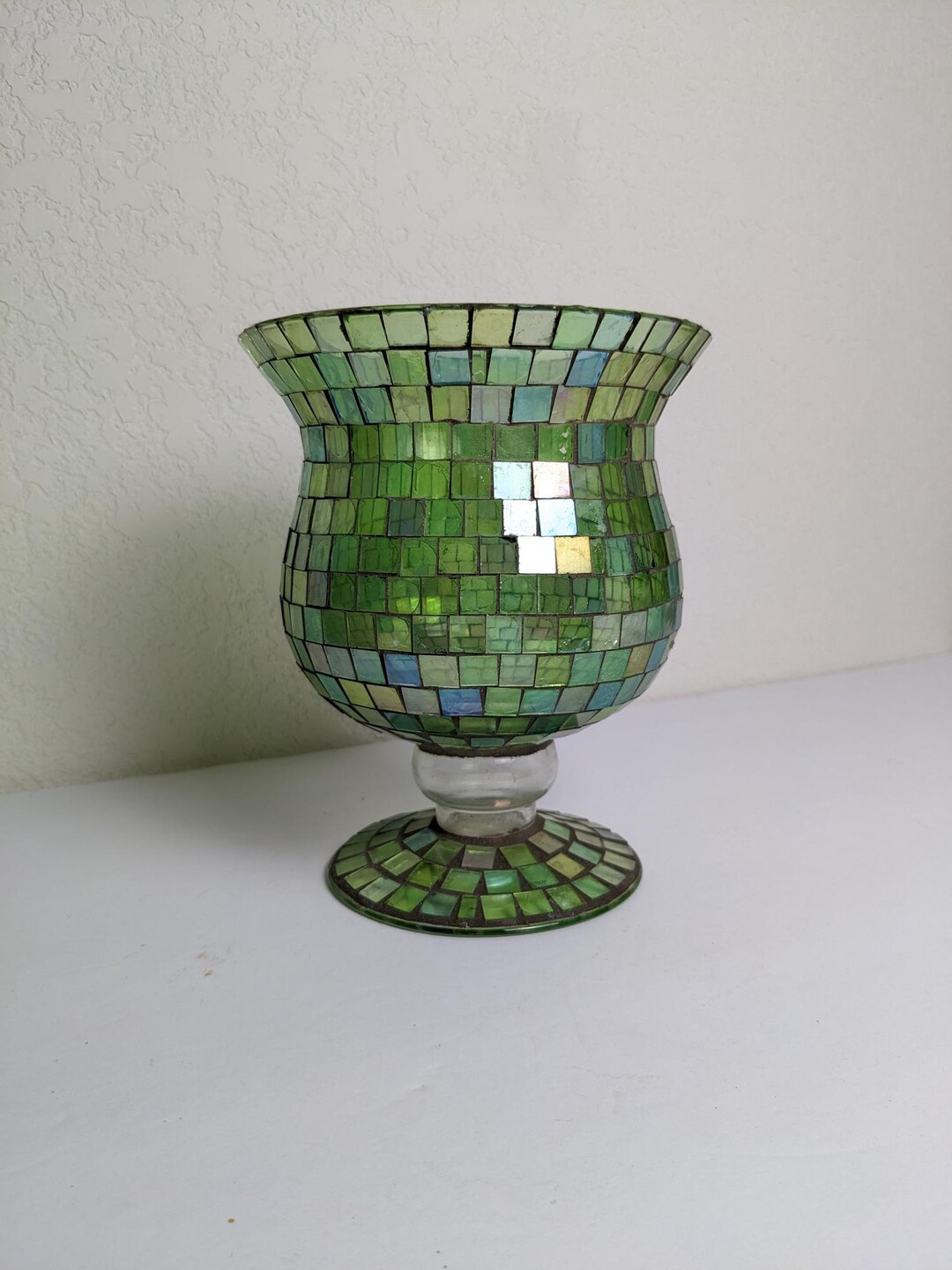 Green Tile Bowl Candy Dish Vase Vintage Decorative Green Etsy