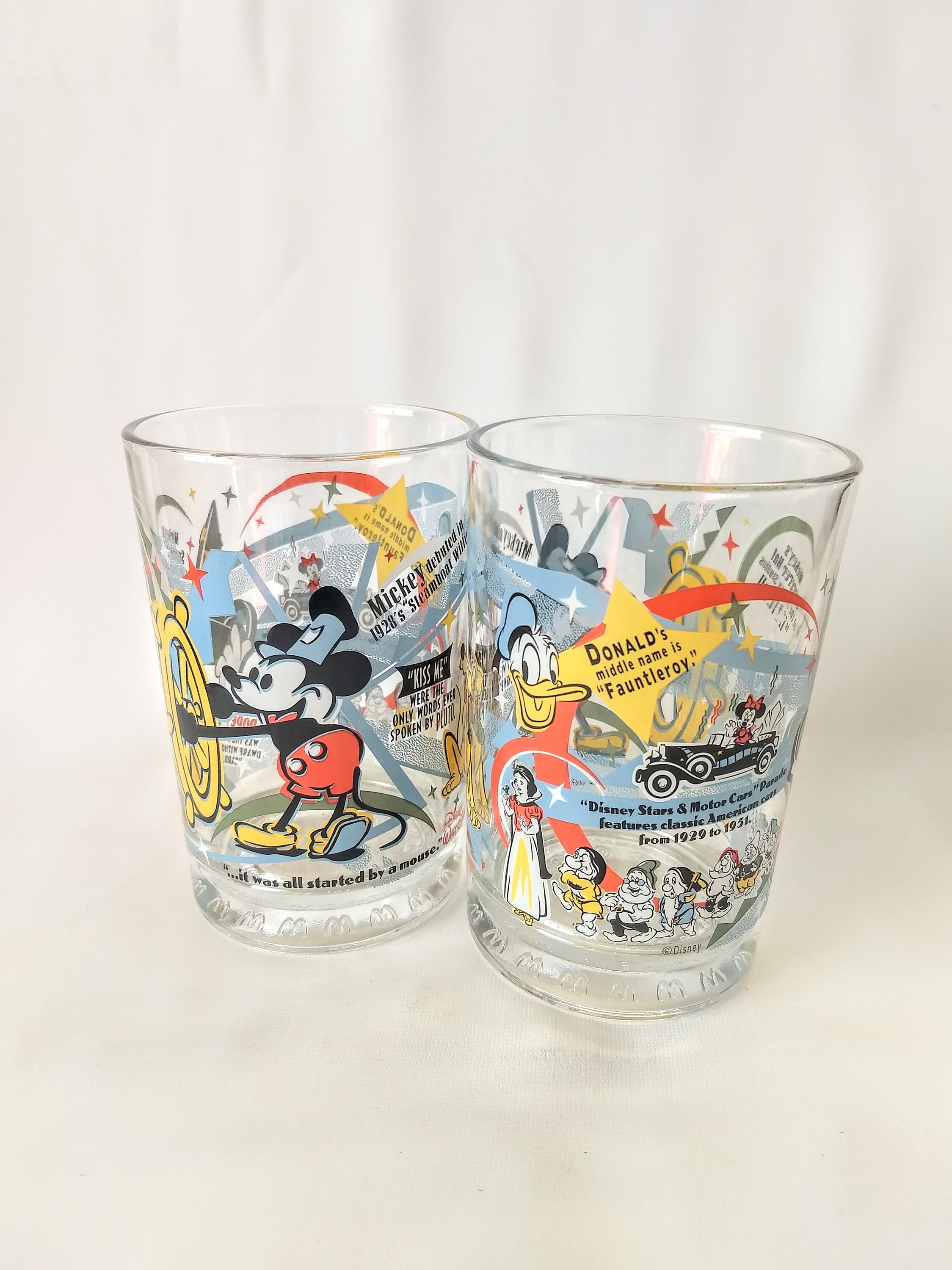 Vintage Disney 100 years of magic glasses McDonalds set of two Etsy
